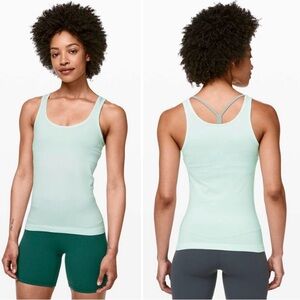 Lululemon Seek Simplicity Tank Polar Ice Size 6 Ribbed Reversible Seamless